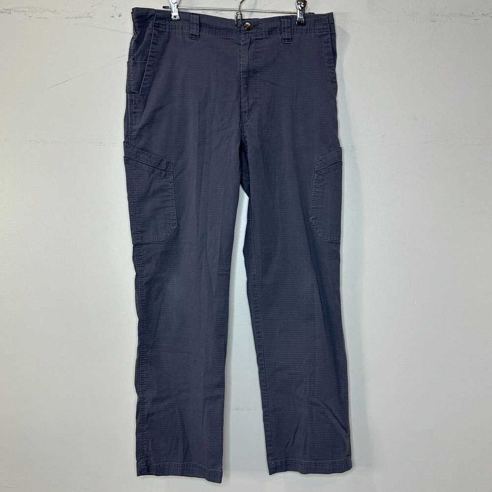 Carhartt Rugged Flex Ripstop Straight Leg Cargo Pant Pewter Men Large 11 Pockets